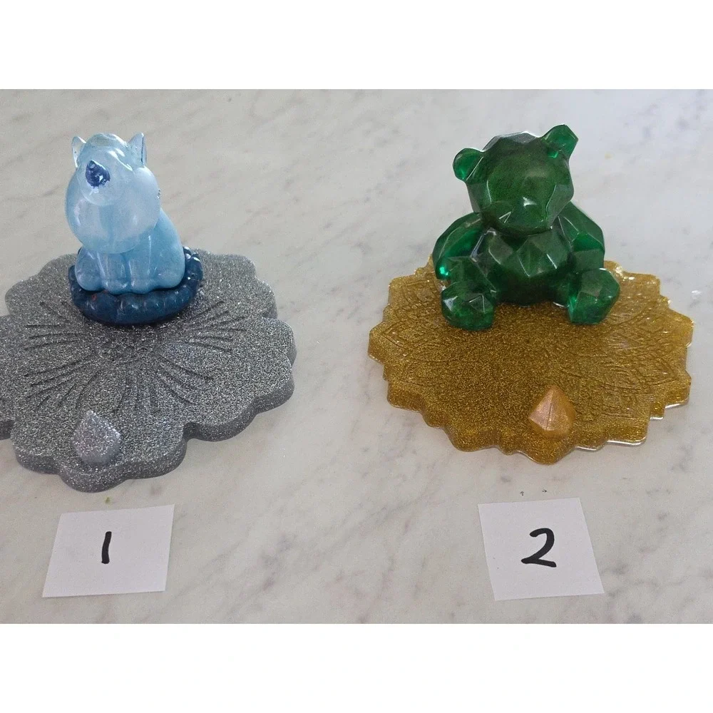 Handmade Resin Cell Phone Holder Unicorn Bear